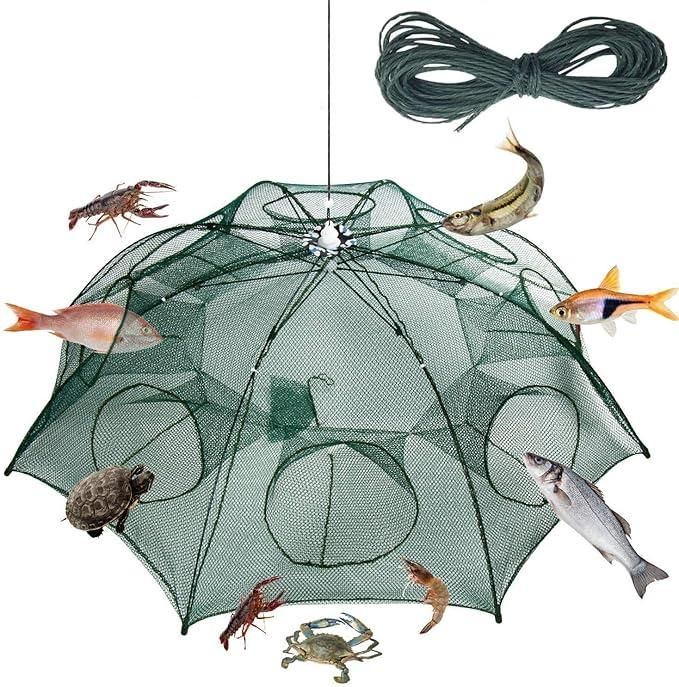 Fisher Go Trap Foldable Net– Easy Catch for Fish, Crabs & More!