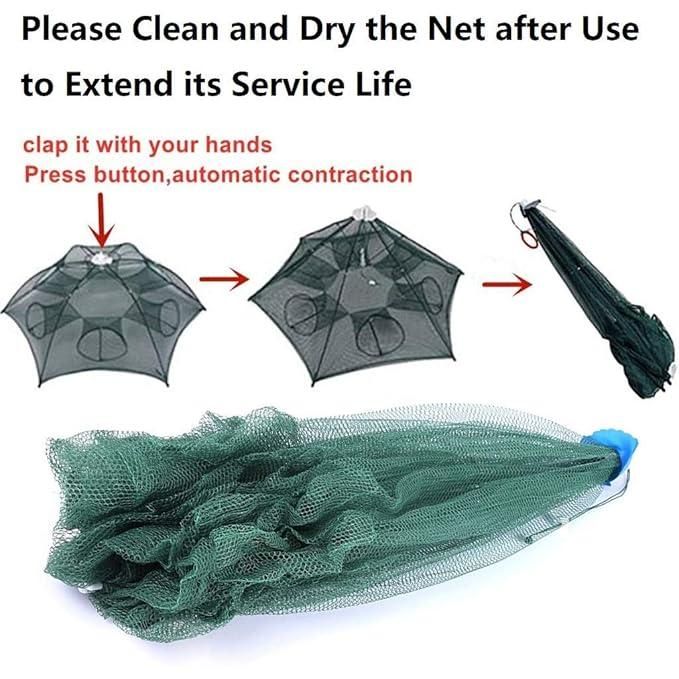 Fisher Go Trap Foldable Net– Easy Catch for Fish, Crabs & More!