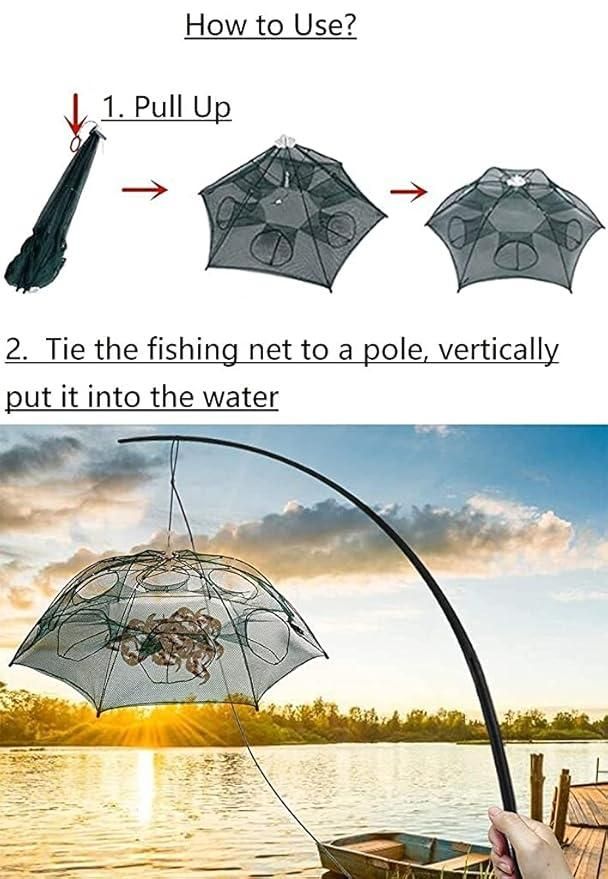 Fisher Go Trap Foldable Net– Easy Catch for Fish, Crabs & More!