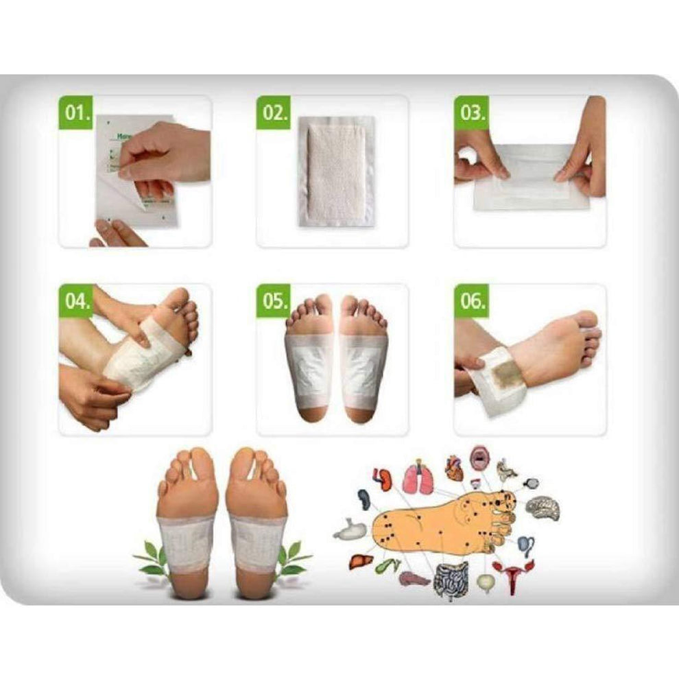 Bee Venom II Detox & Slimming Foot Patches (Set of 10+10) - Buy 10 Get 10 Free
